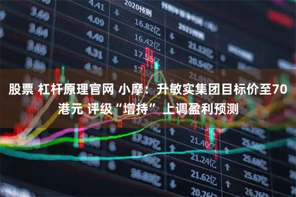 股票 杠杆原理官网 小摩:升敏实集团目标价至70港元 评级“增持” 上调盈利预测